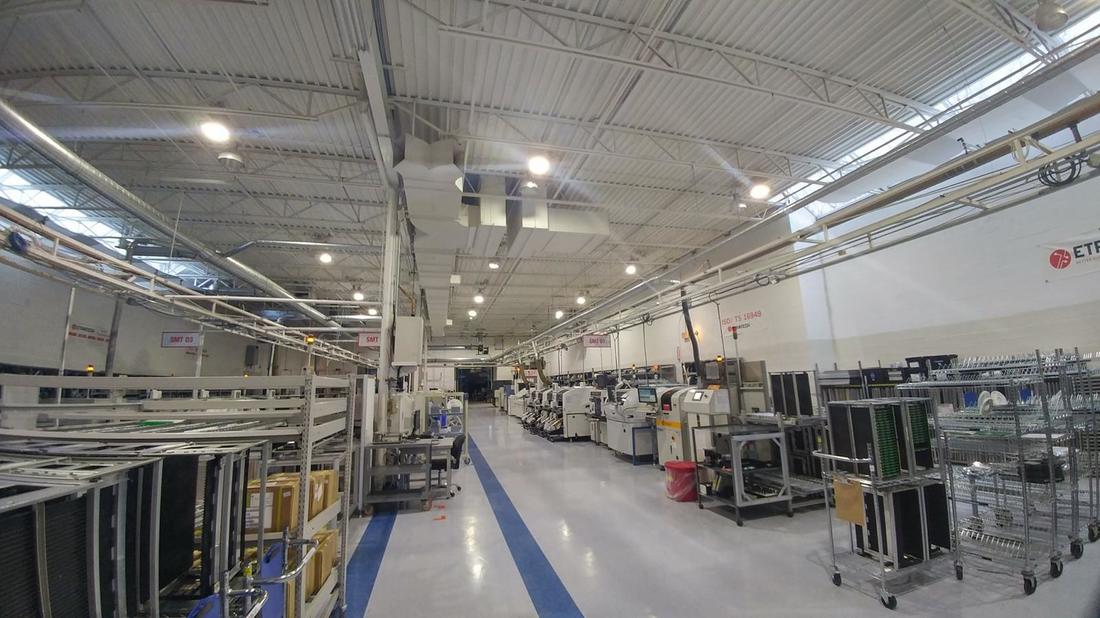 Burlington DC Microgrid LED lights test energized